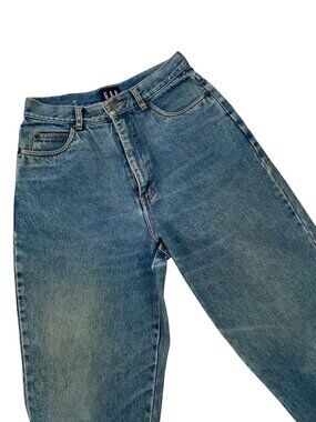 Gap Womens Reverse Fit High-Waisted Vintage Blue Denim Jeans 9/10 Made In Hong K